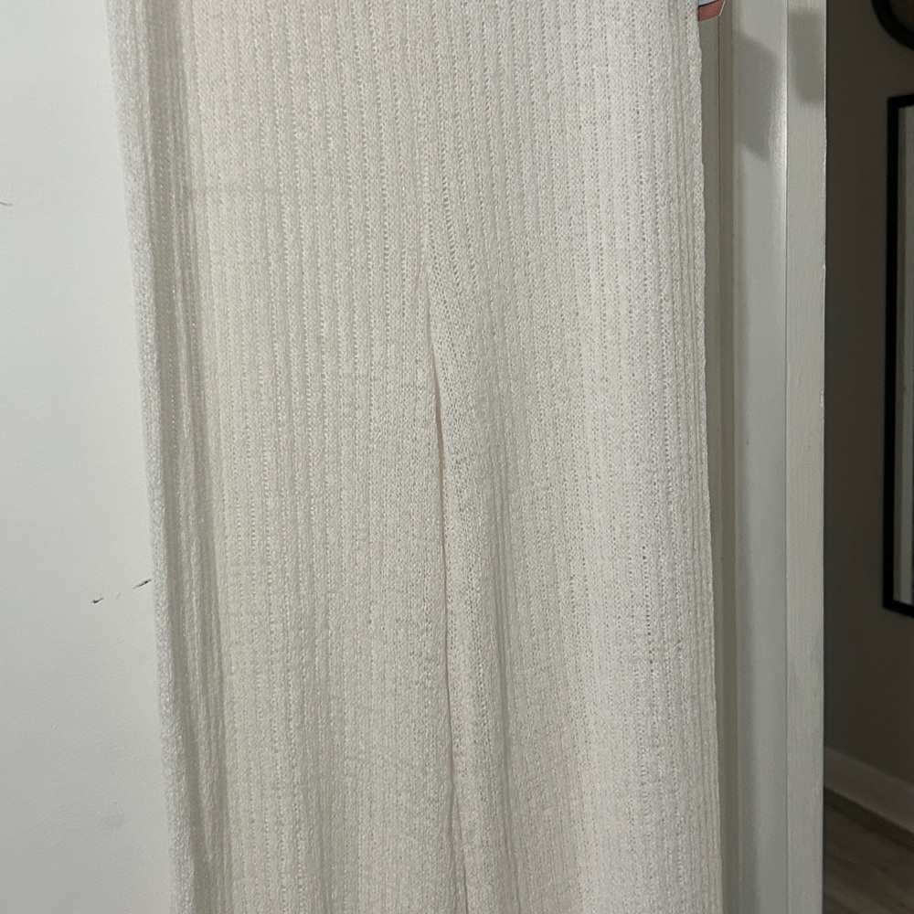 Shade & Shore Cream Wide Leg Pants